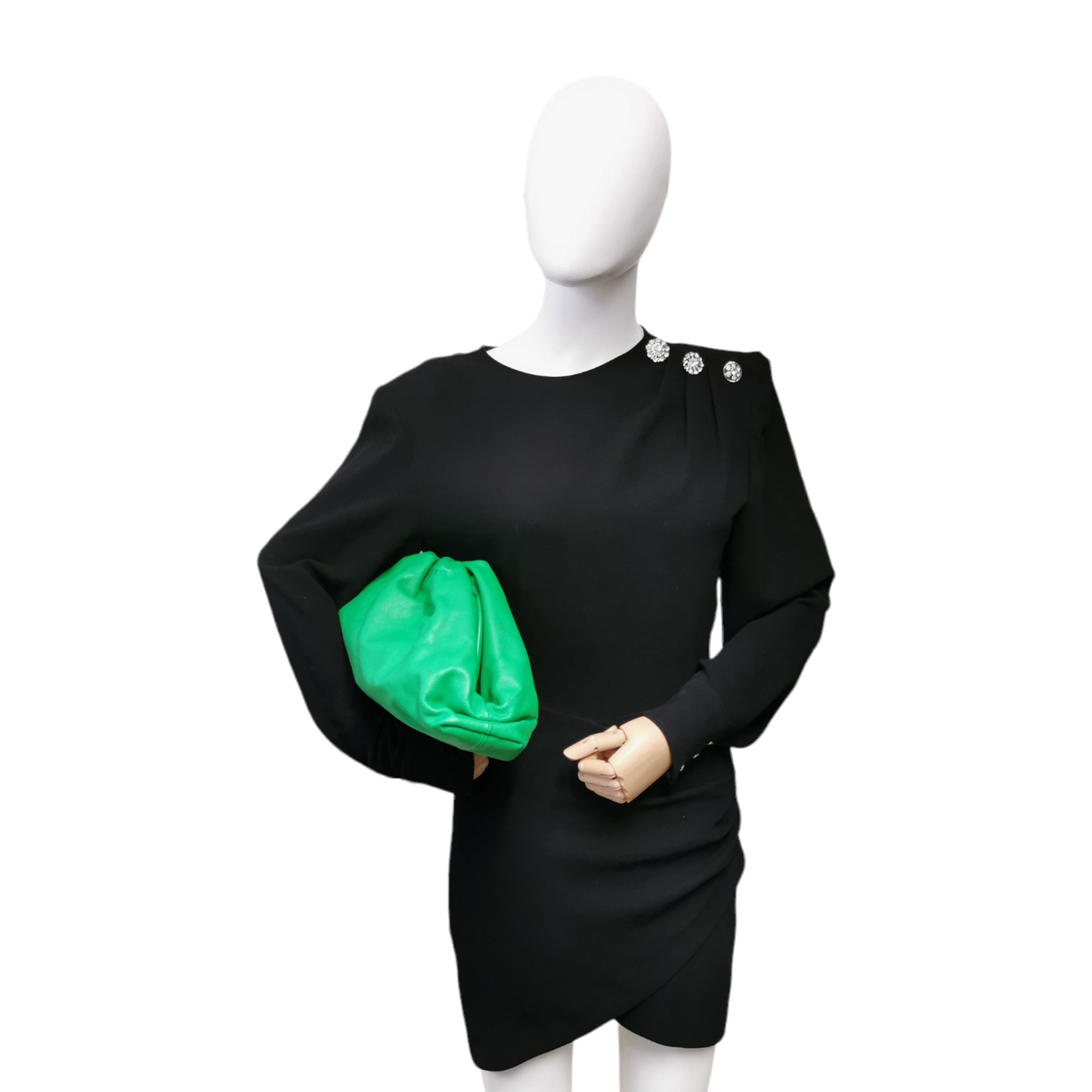 Luxury Bottega Veneta The Pouch Clutch Green