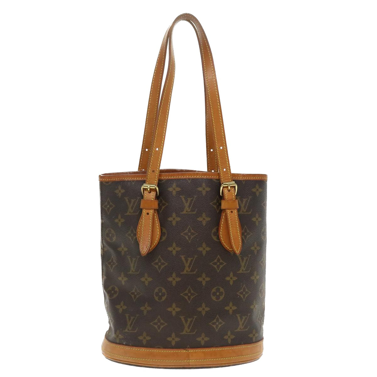 LOUIS VUITTON Monogram Bucket PM Shoulder Bag M42238 LV 34421