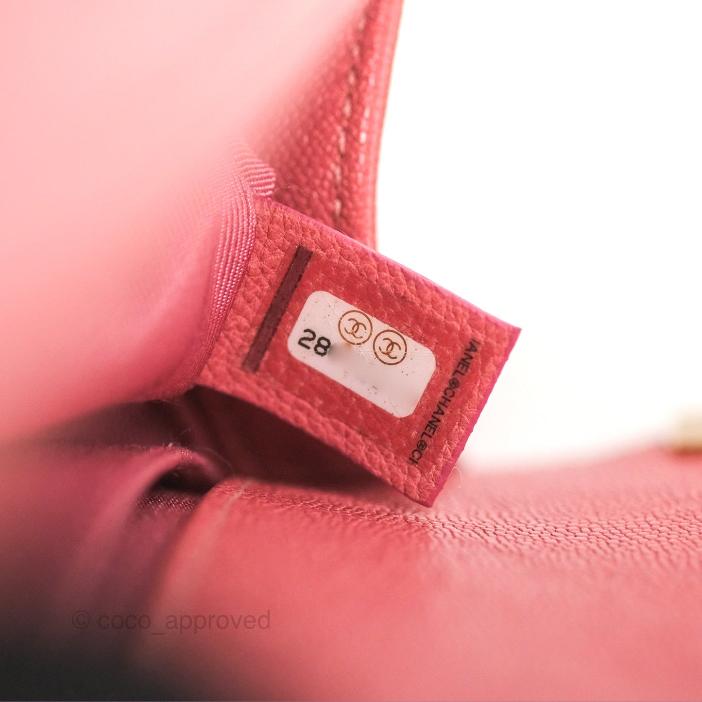 Chanel Small Chevron Boy Pink Caviar Gold Hardware