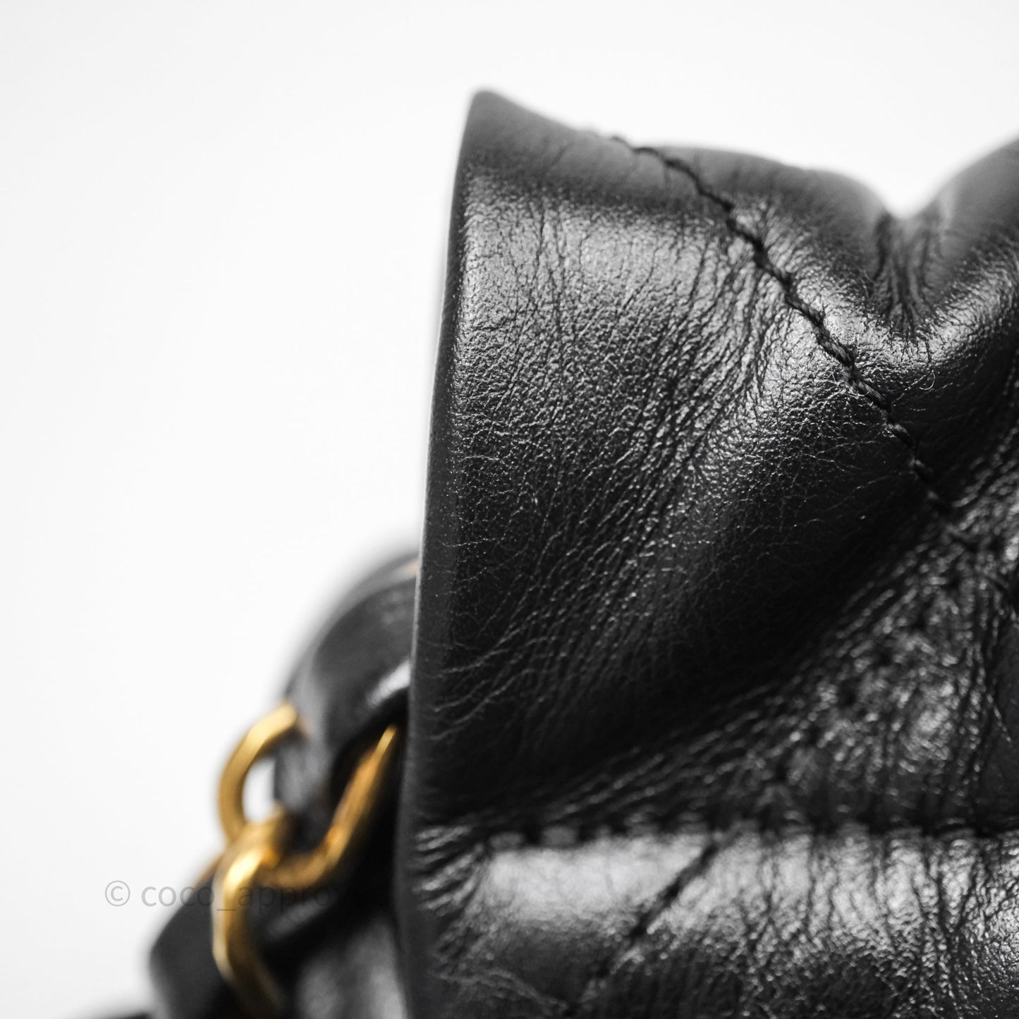 Chanel 22 Small Black Calfskin Aged Gold Hardware