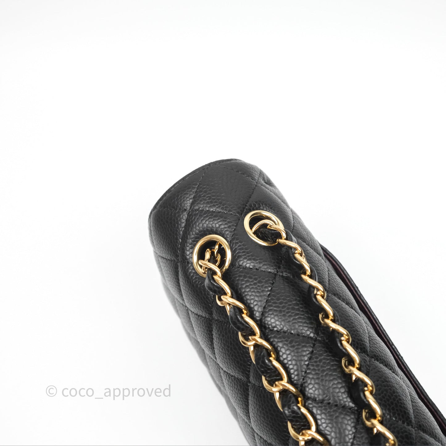 Chanel Classic M/L Medium Flap Quilted Black Caviar Gold Hardware