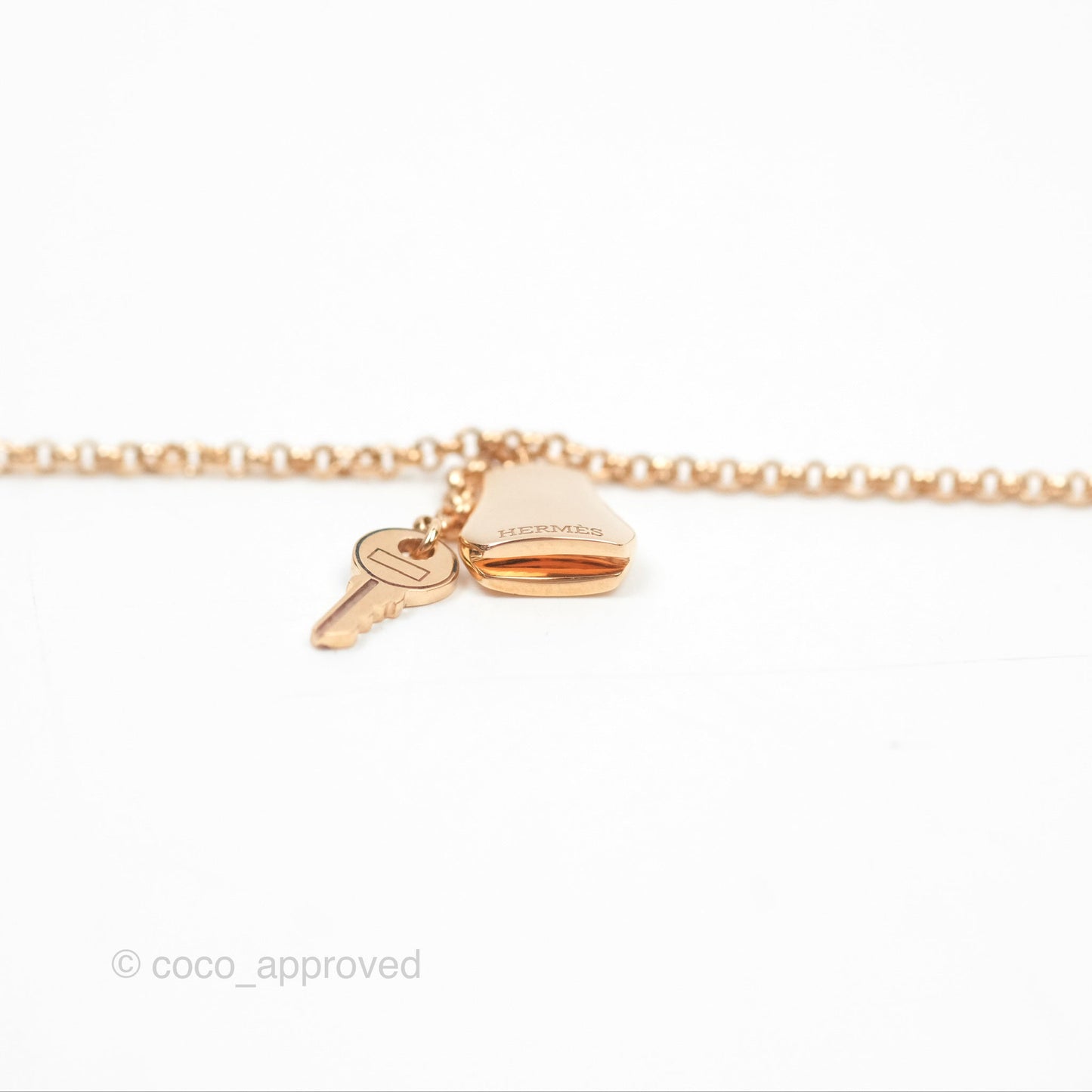 Hermès Kelly Clochette Bracelet Rose Gold