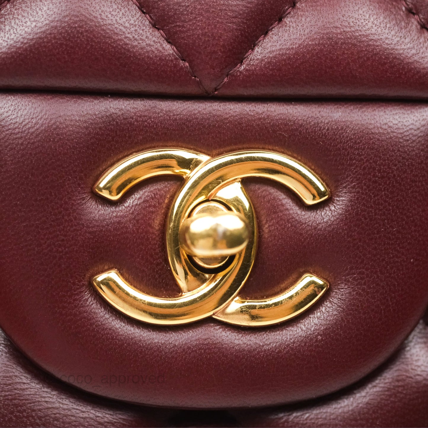 Chanel Jumbo Double Flap Burgundy Lambskin Gold Hardware