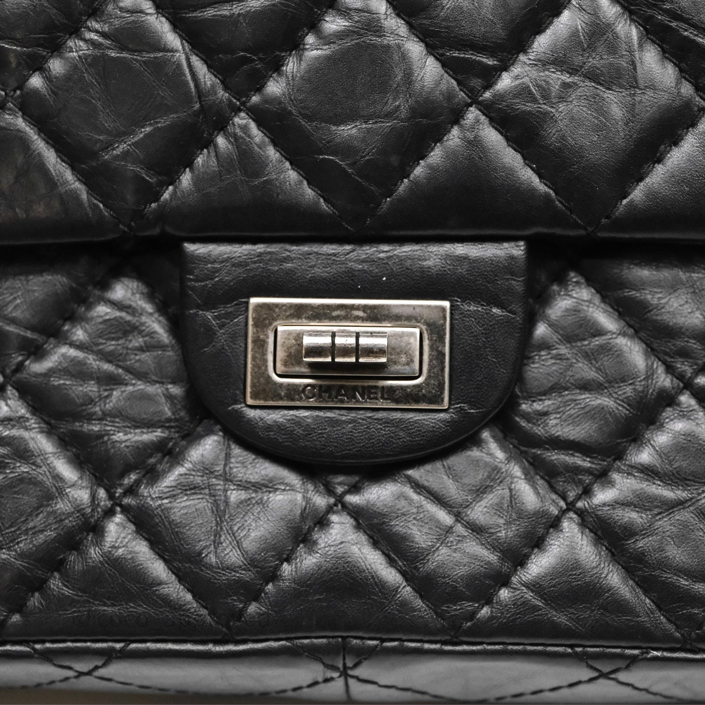 Chanel Reissue Quilted Aged Calfskin Black Ruthenium Hardware 226