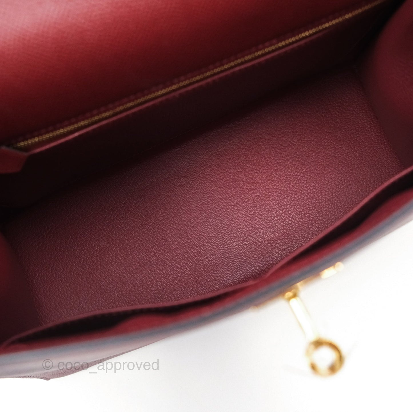 Hermès Kelly 28 Sellier Rouge Epsom Gold Hardware