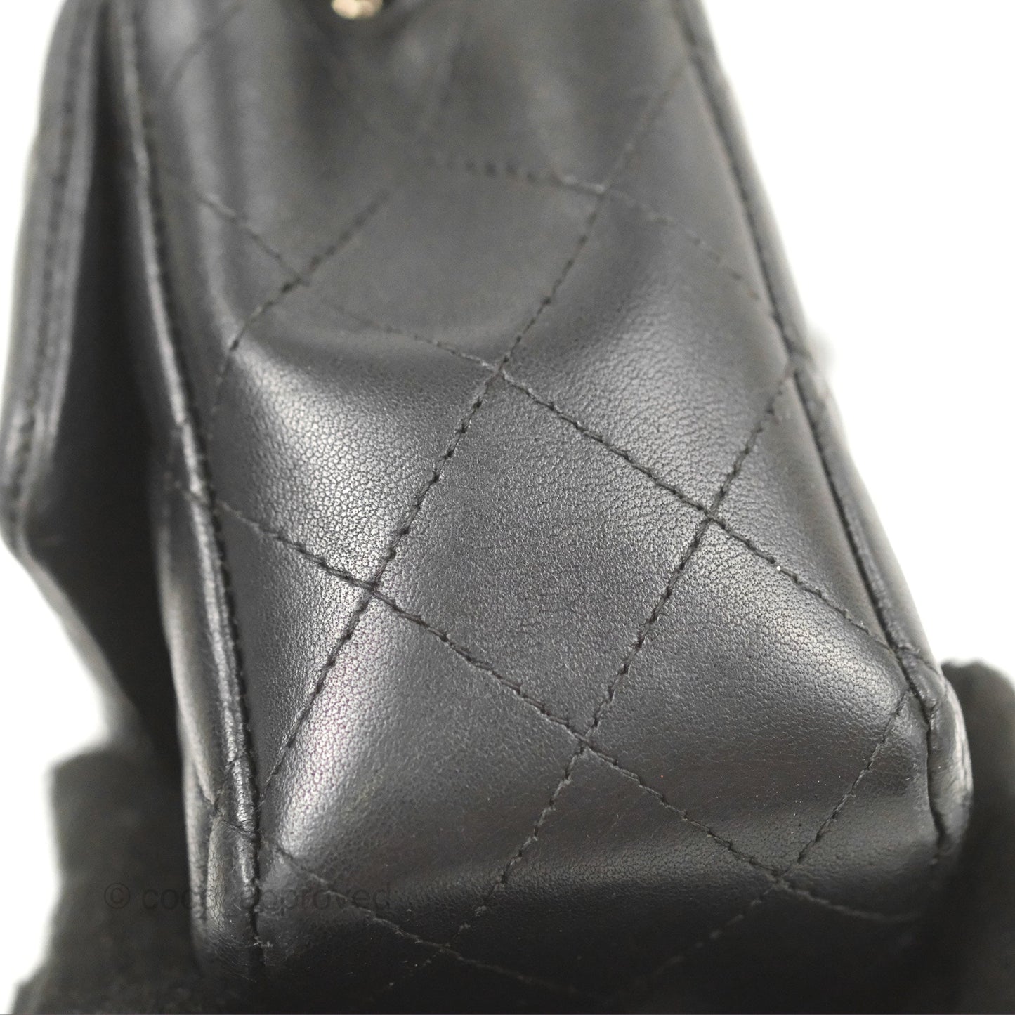 Chanel Quilted Mini Rectangular Flap Black Lambskin Gold Hardware