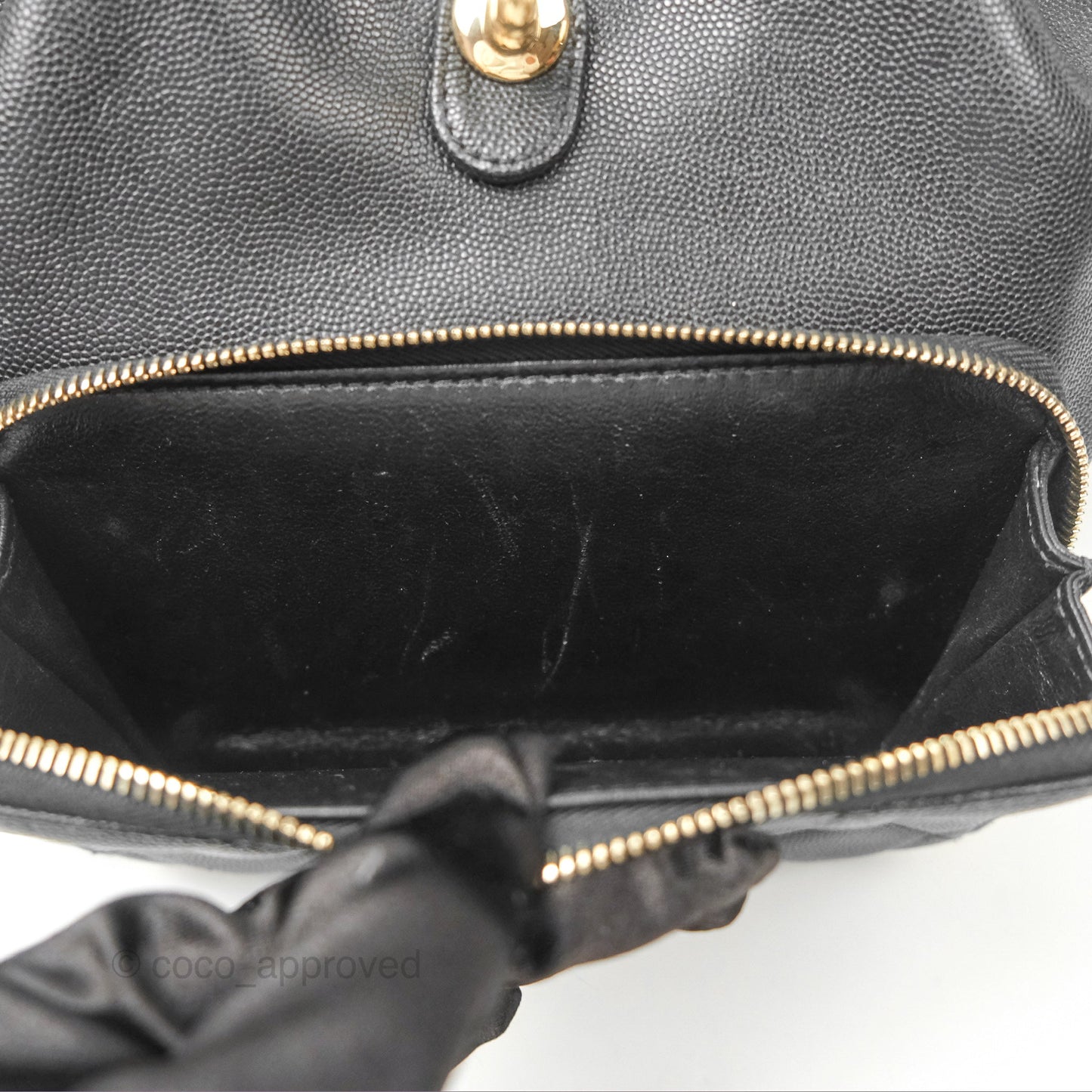 Chanel Quilted Business Affinity Backpack Black Caviar Gold Hardware