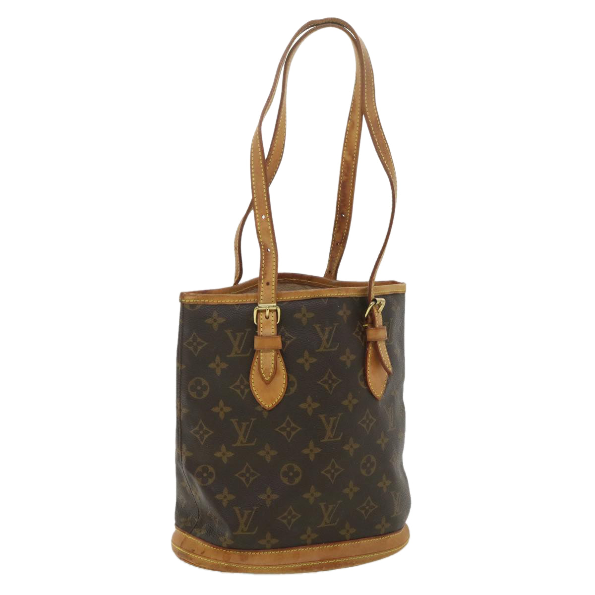 LOUIS VUITTON Monogram Bucket PM Shoulder Bag M42238 LV 34596