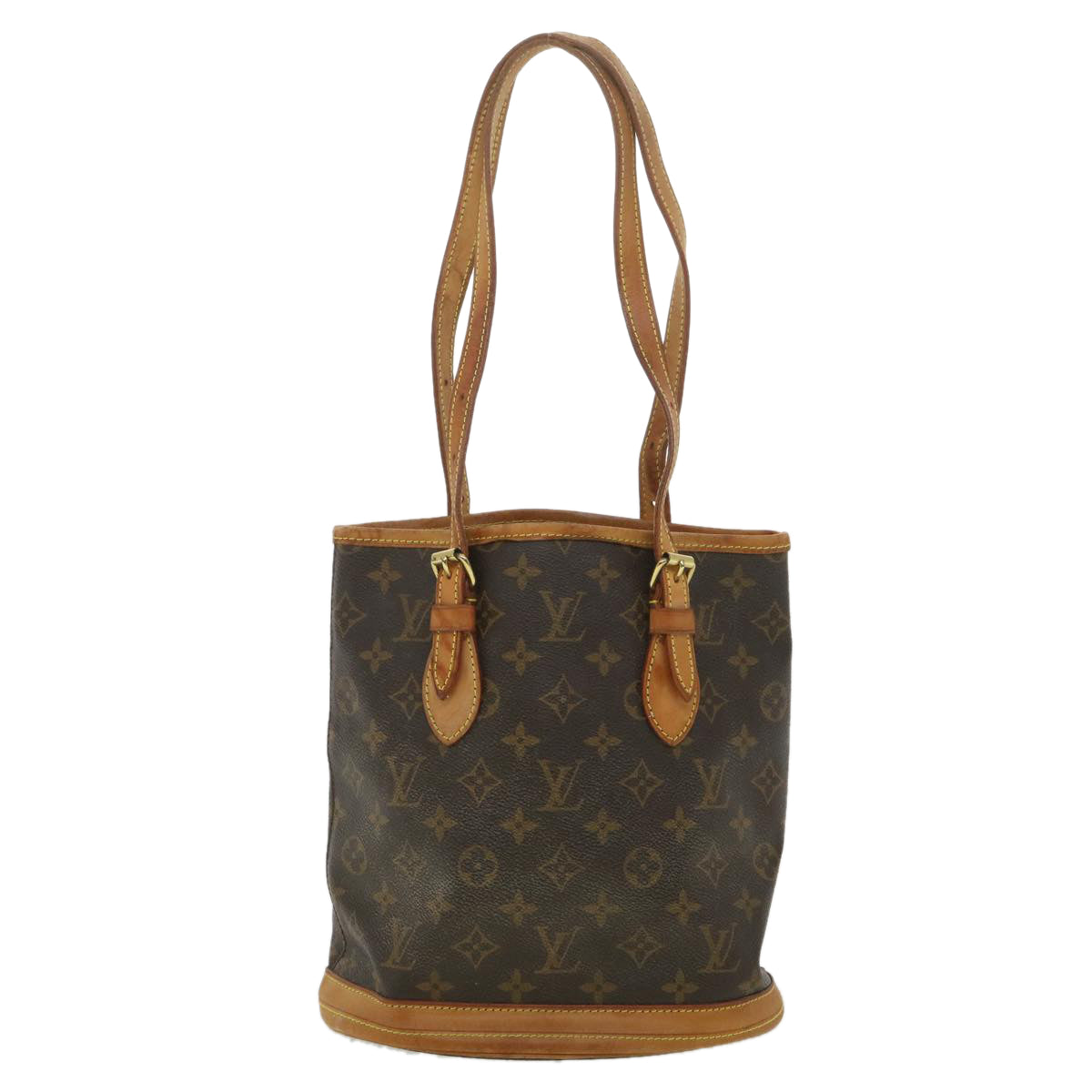 LOUIS VUITTON Monogram Bucket PM Shoulder Bag M42238 LV 34596