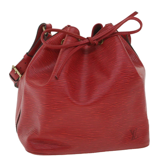 LOUIS VUITTON Epi Petit Noe Shoulder Bag Red M44107 LV 34598