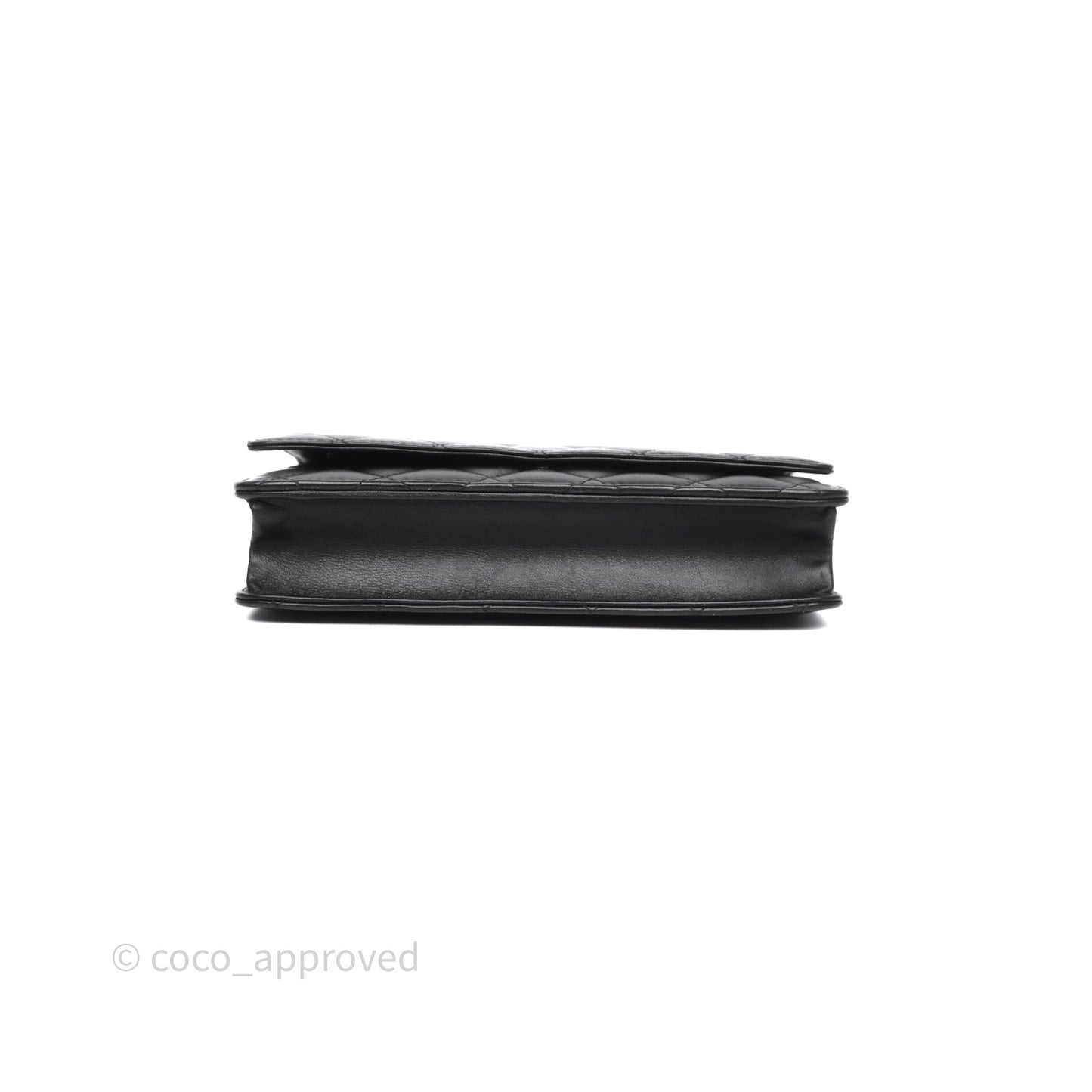 Chanel Cambon Line Wallet On Chain Black Lambskin Bag Silver Hardware