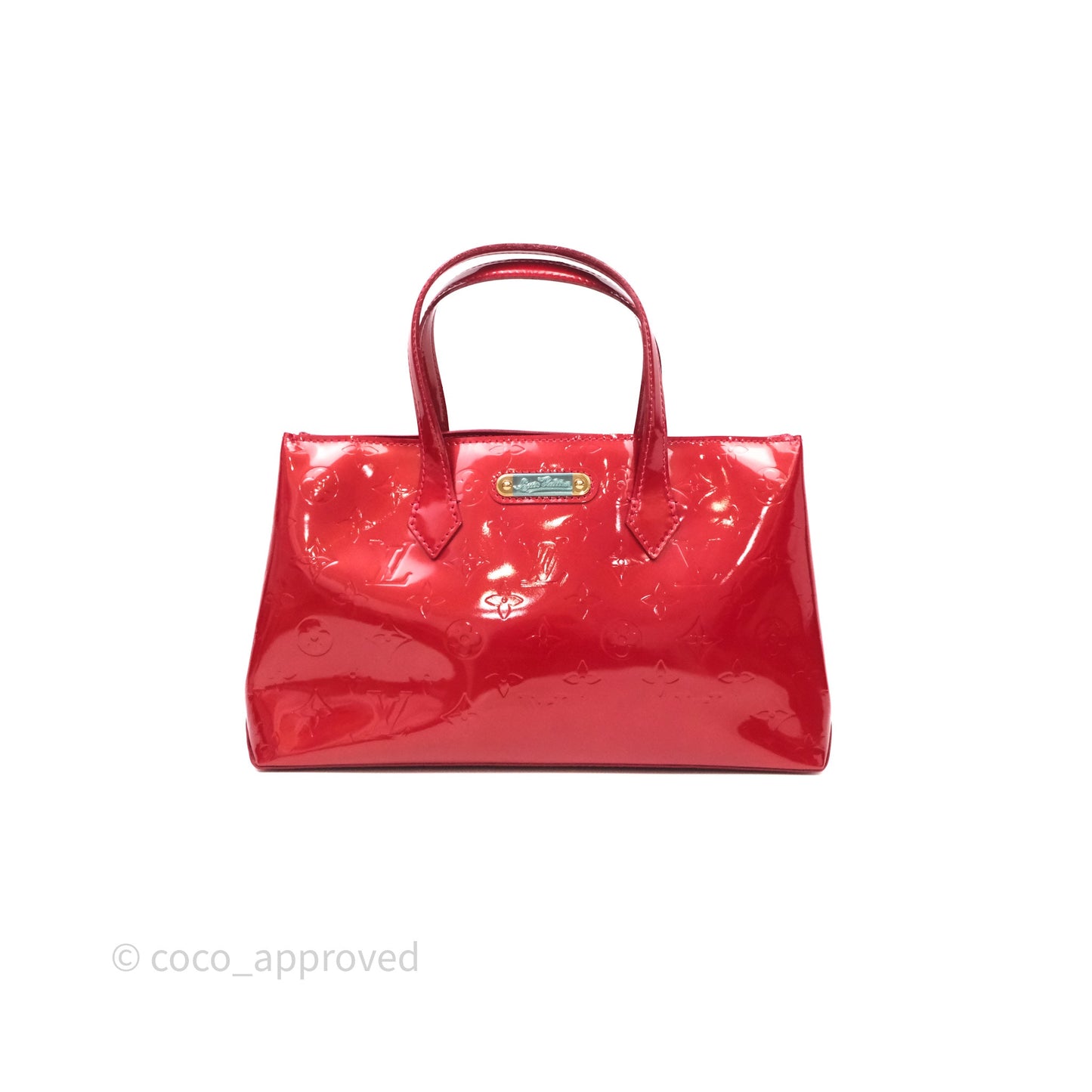 Louis Vuitton Vernis Wilshire Monogram Tote Bag Red