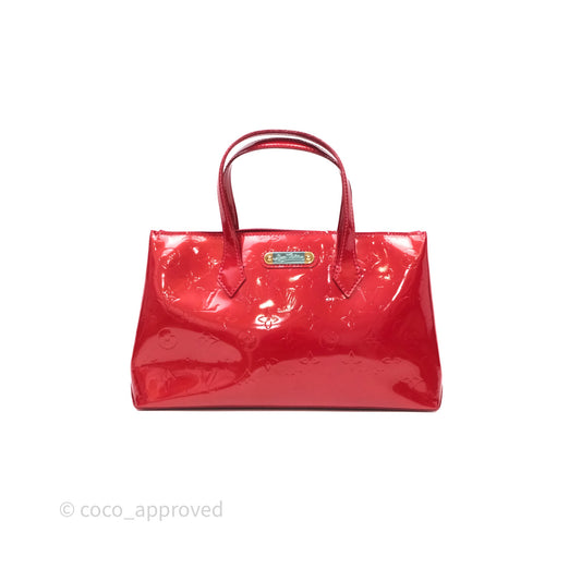 Louis Vuitton Vernis Wilshire Monogram Tote Bag Red