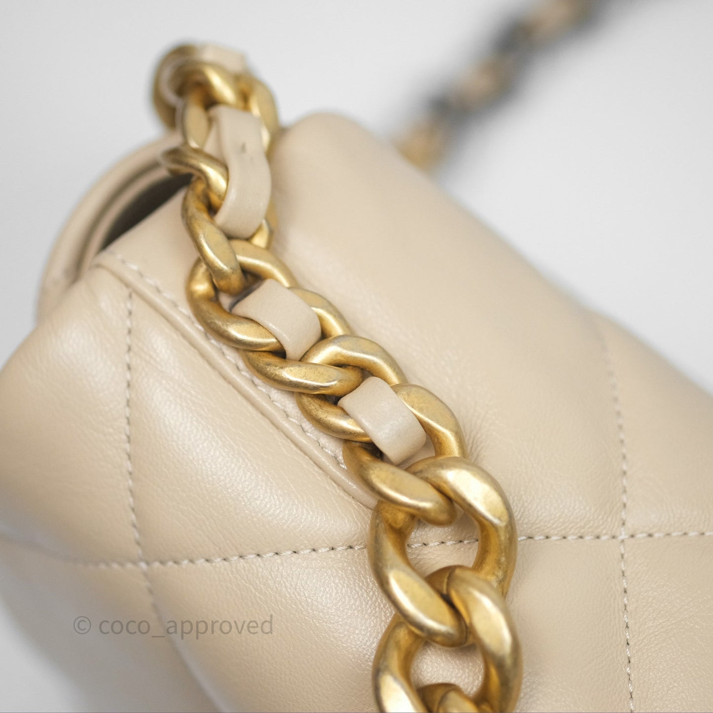 Chanel 19 Medium Beige Mixed Hardware