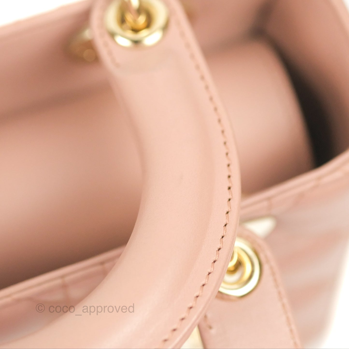 Christian Dior Lambskin My ABCDior Lady Dior Fard Gold Hardware