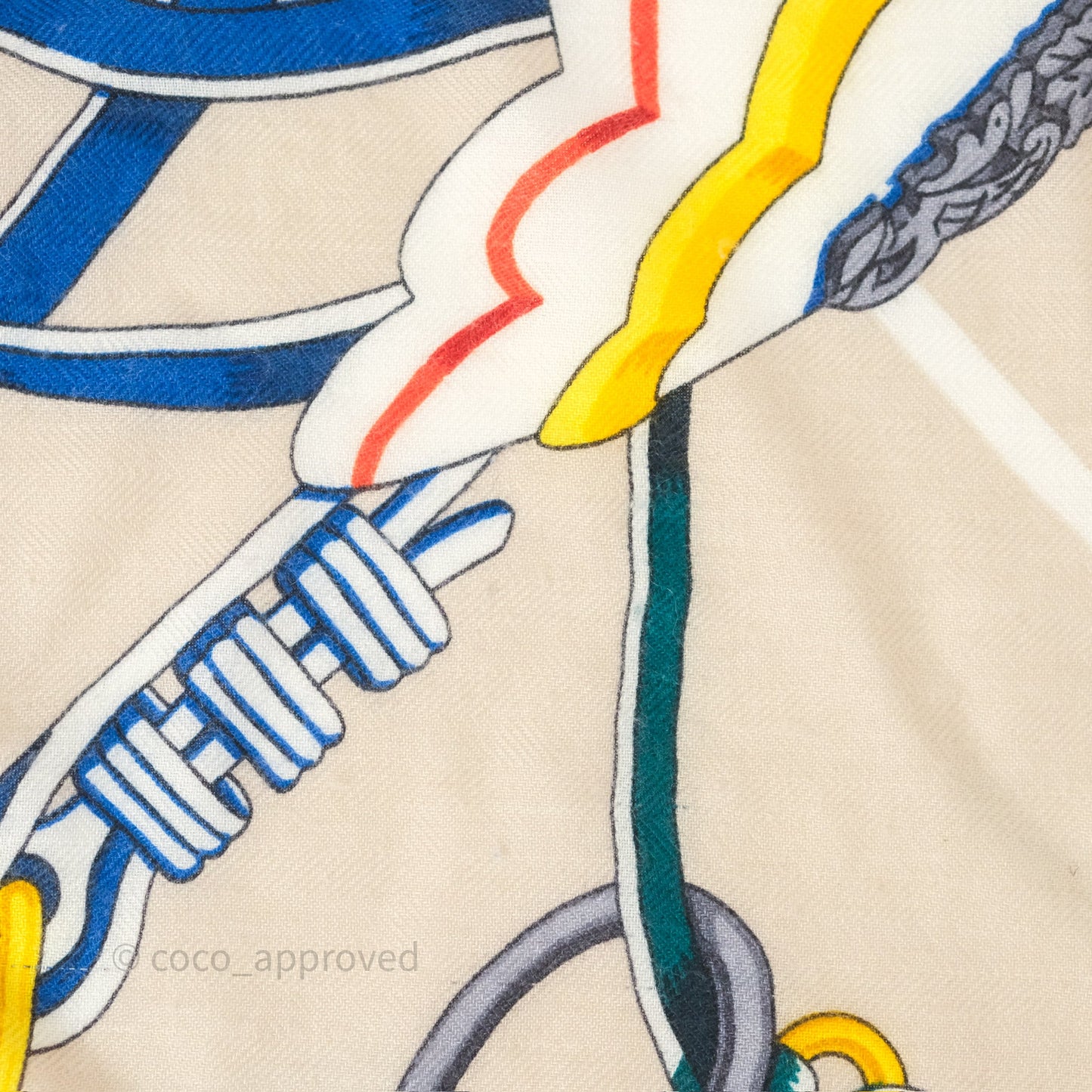 Hermes Brides et Destin Giant Triangle Scarf 94x188cm Cashmere Silk