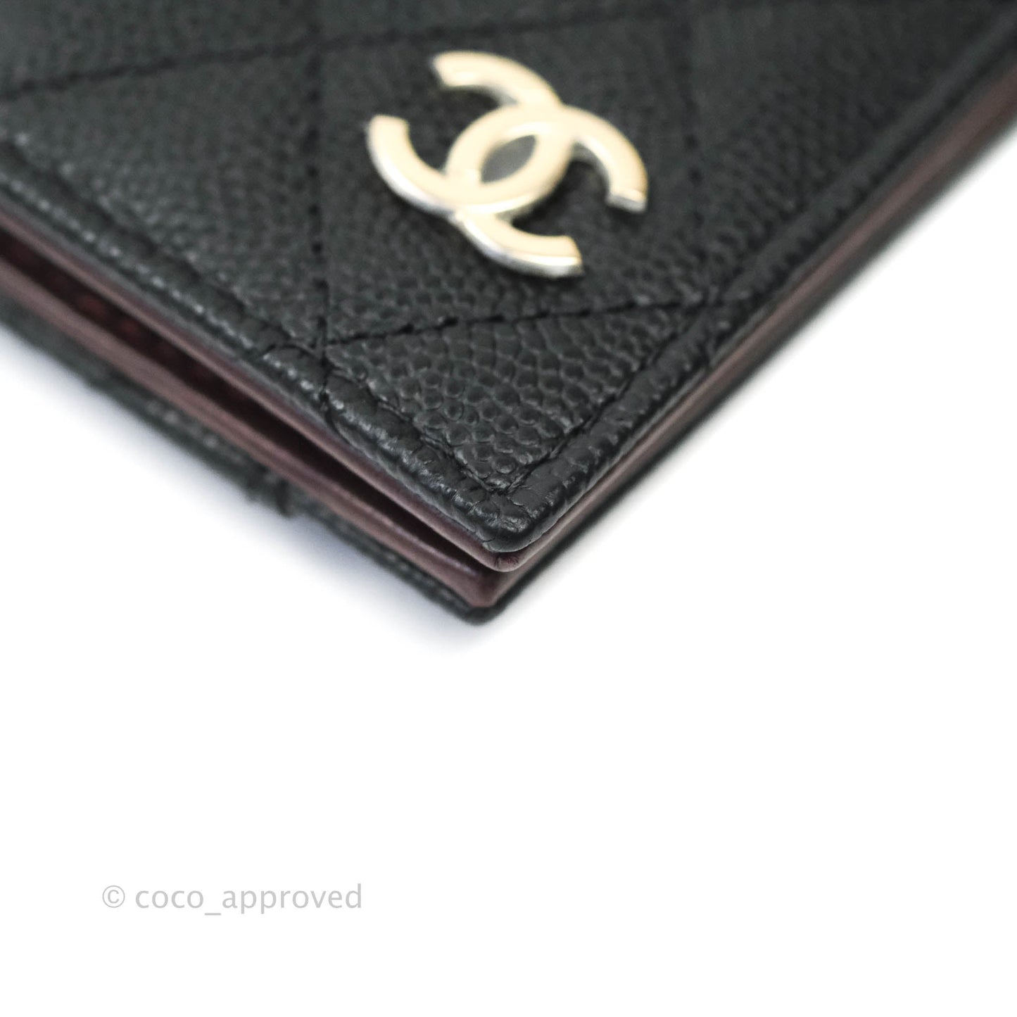 Chanel Classic Black Card Holder Caviar Gold Hardware