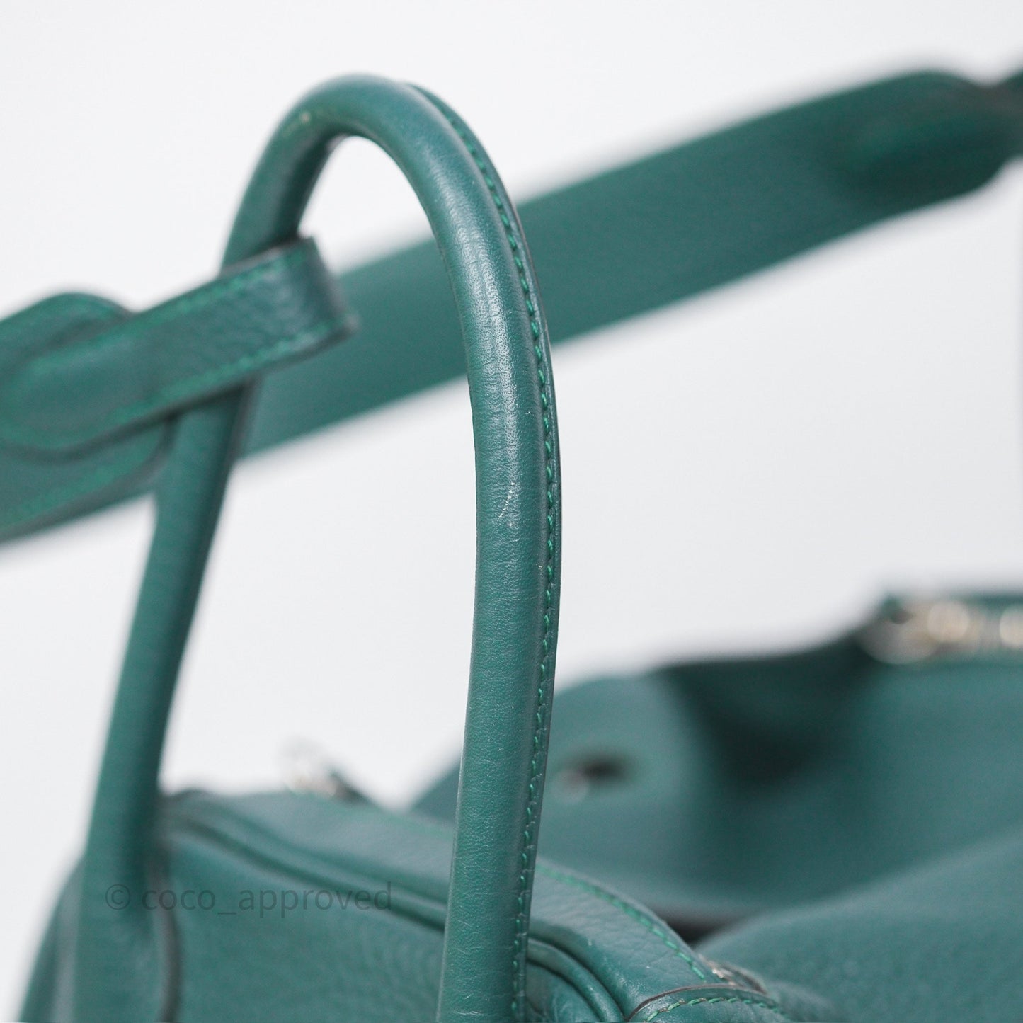 Hermès Lindy 30 Malachite Z6 Clemence Palladium Hardware