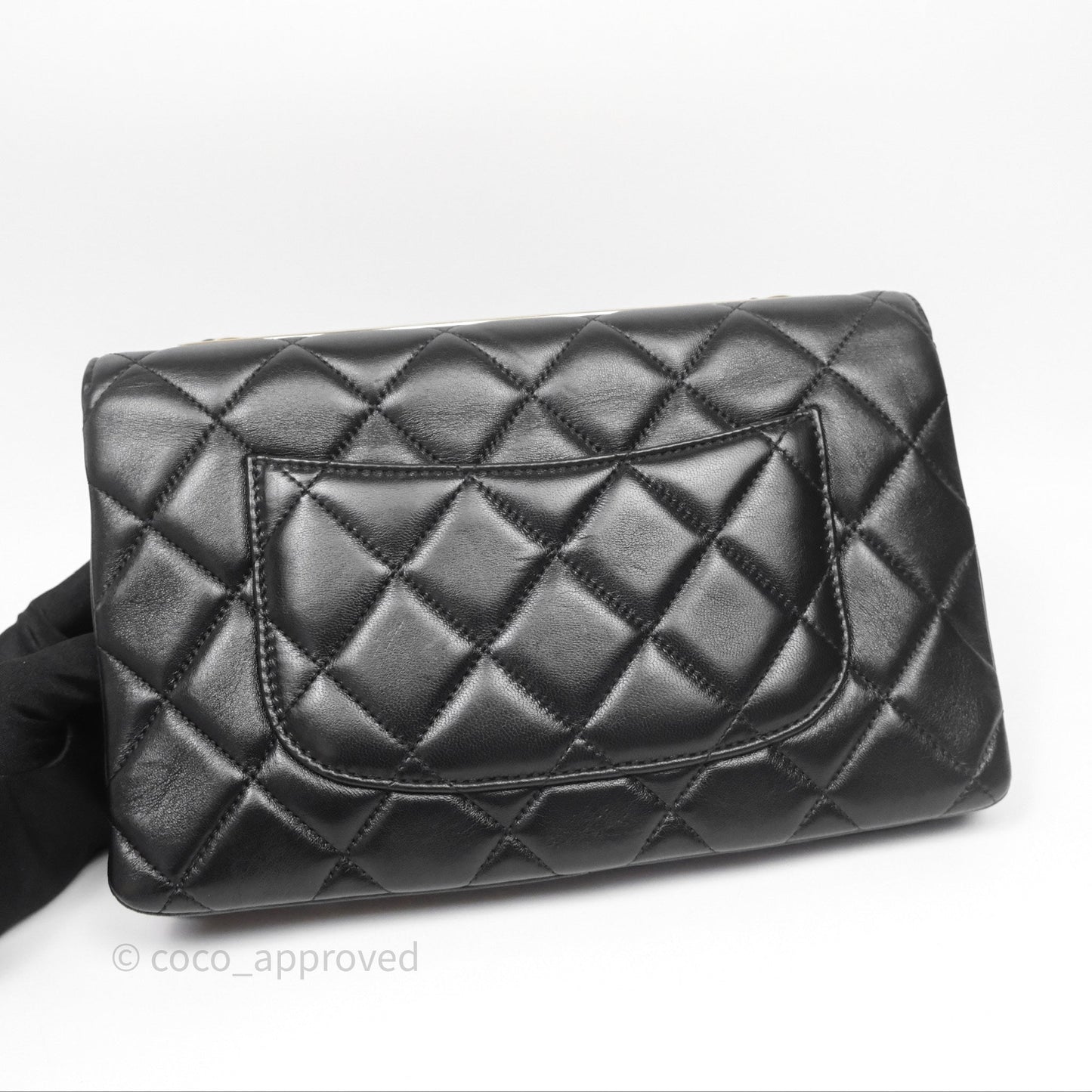 Chanel Medium Trendy CC Flap Bag Lambskin Black Aged Hardware