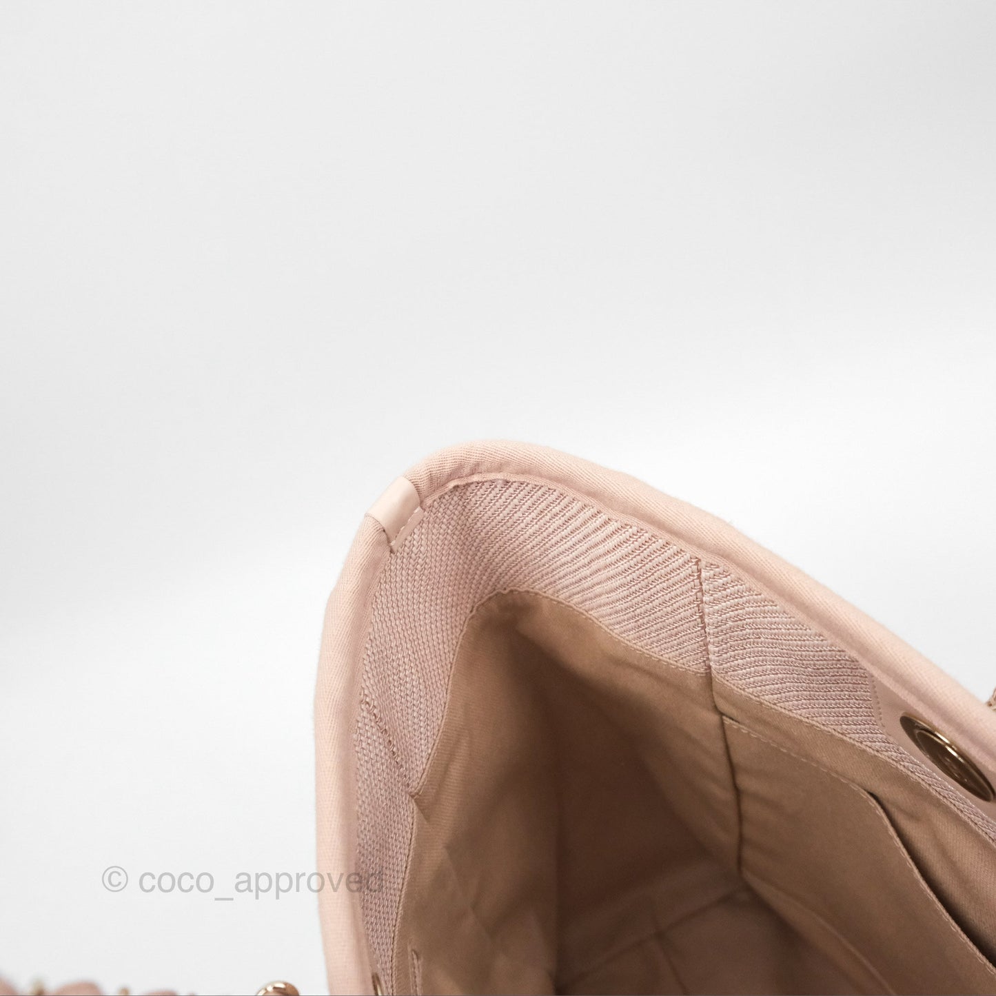 Chanel Medium Deauville Pink Canvas Gold Hardware