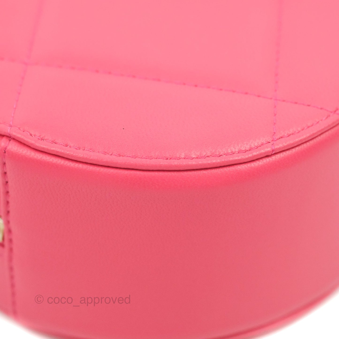 Chanel 19 Round Clutch With Chain Dark Pink Mixed Hardware