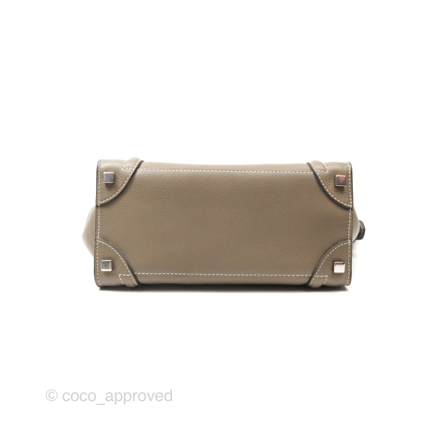 Celine Micro Luggage Bag Souris Drummed Calfskin