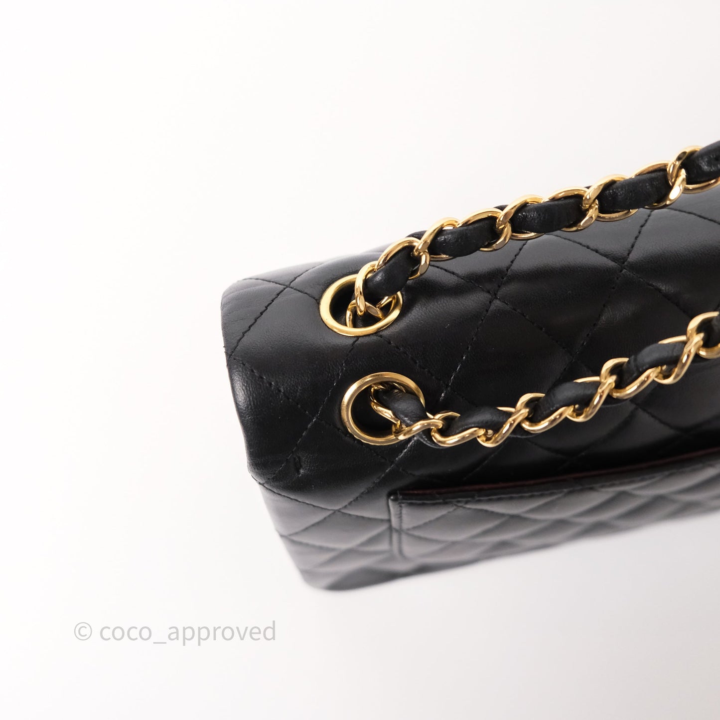 Chanel Small Classic Flap Quilted Black Lambskin Gold Hardware