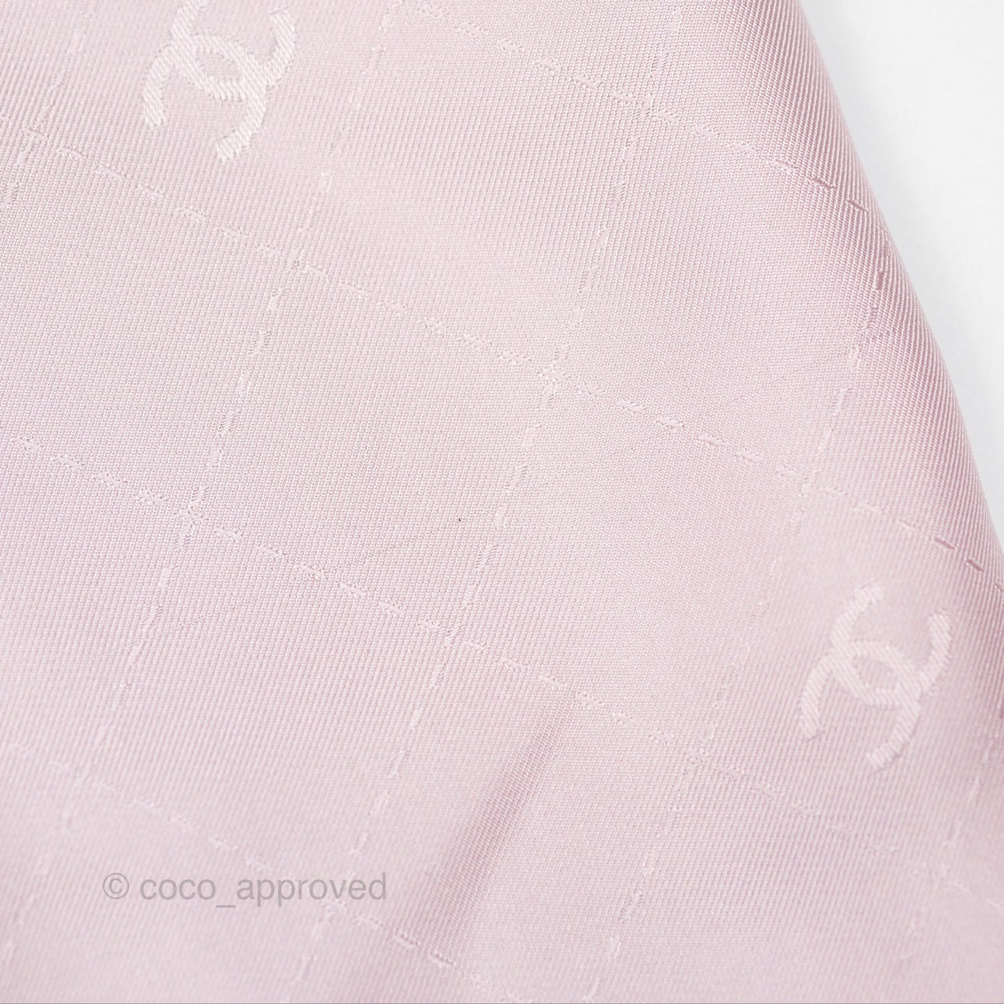 Chanel Logo Black/Pink Silk Scarf 90