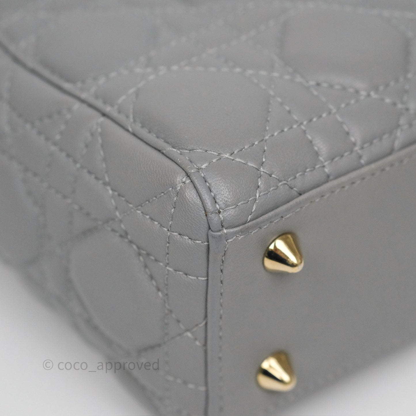Dior Lady Dior My ABCDior Grey Lambskin Cannage