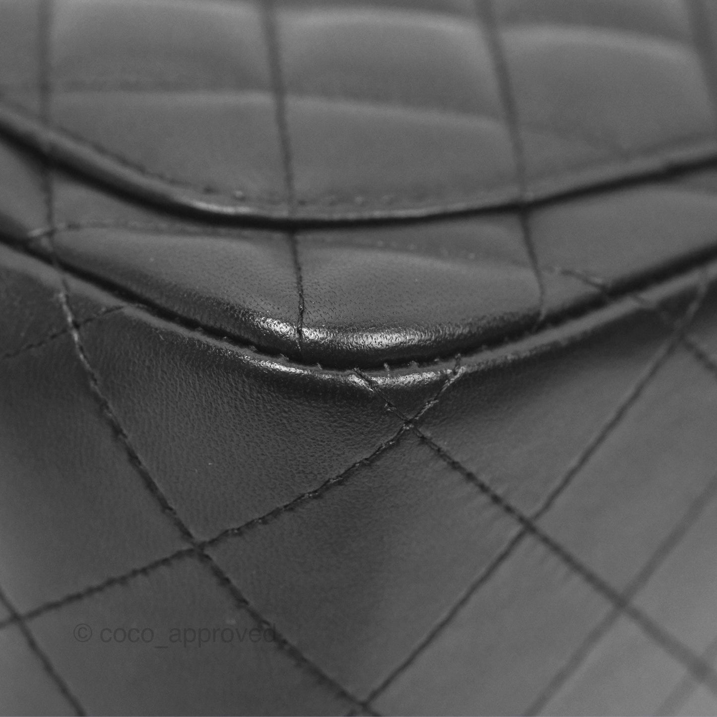 Chanel Mini Square Quilted Black Lambskin Gold Hardware