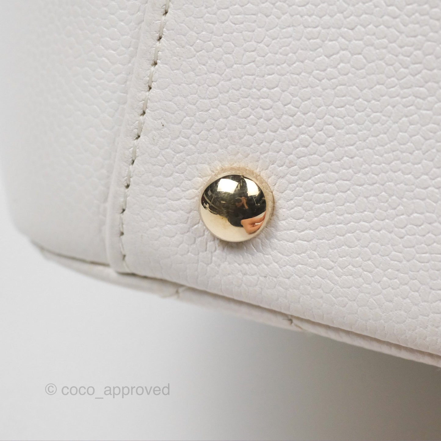 Chanel Quilted Small Business Affinity Flap White Caviar Gold Hardware