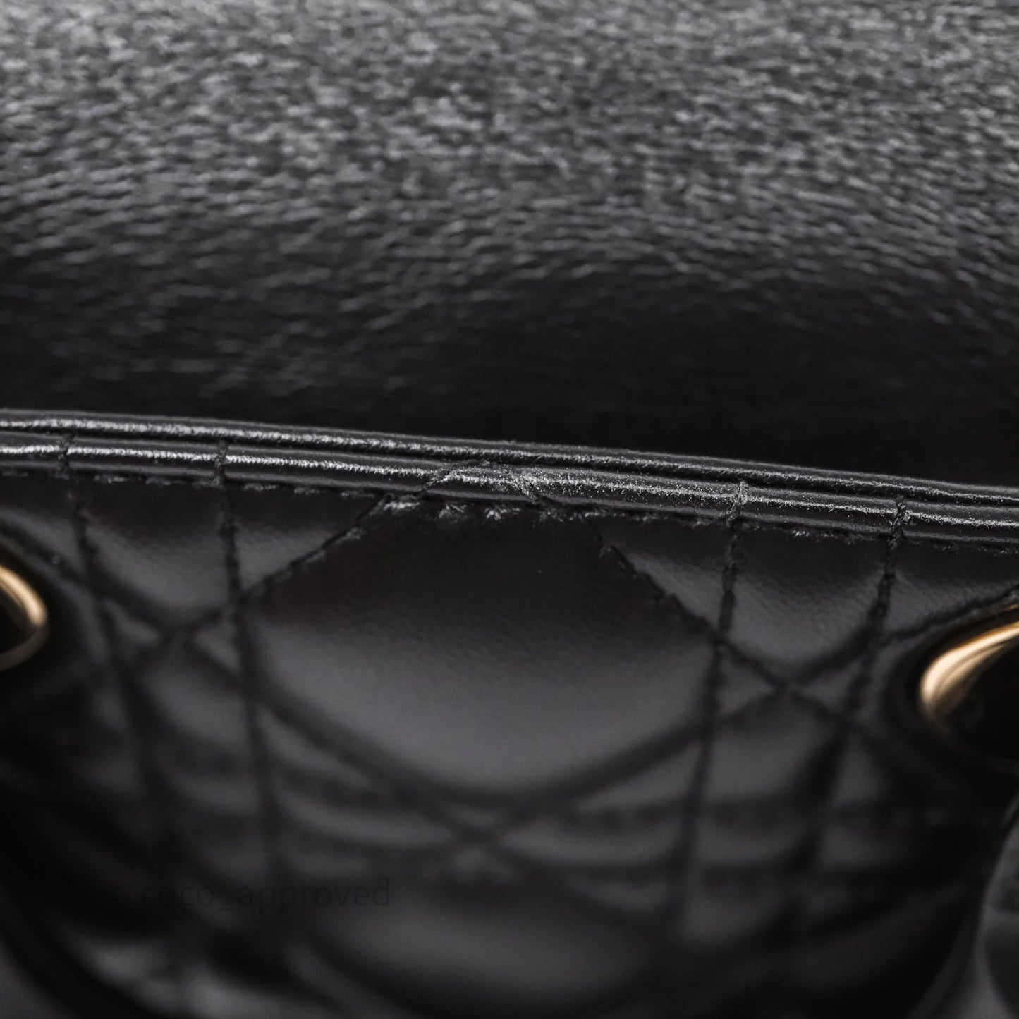 Christian Dior Mini Lady Dior Ultra Matte Black Cannage Calfskin