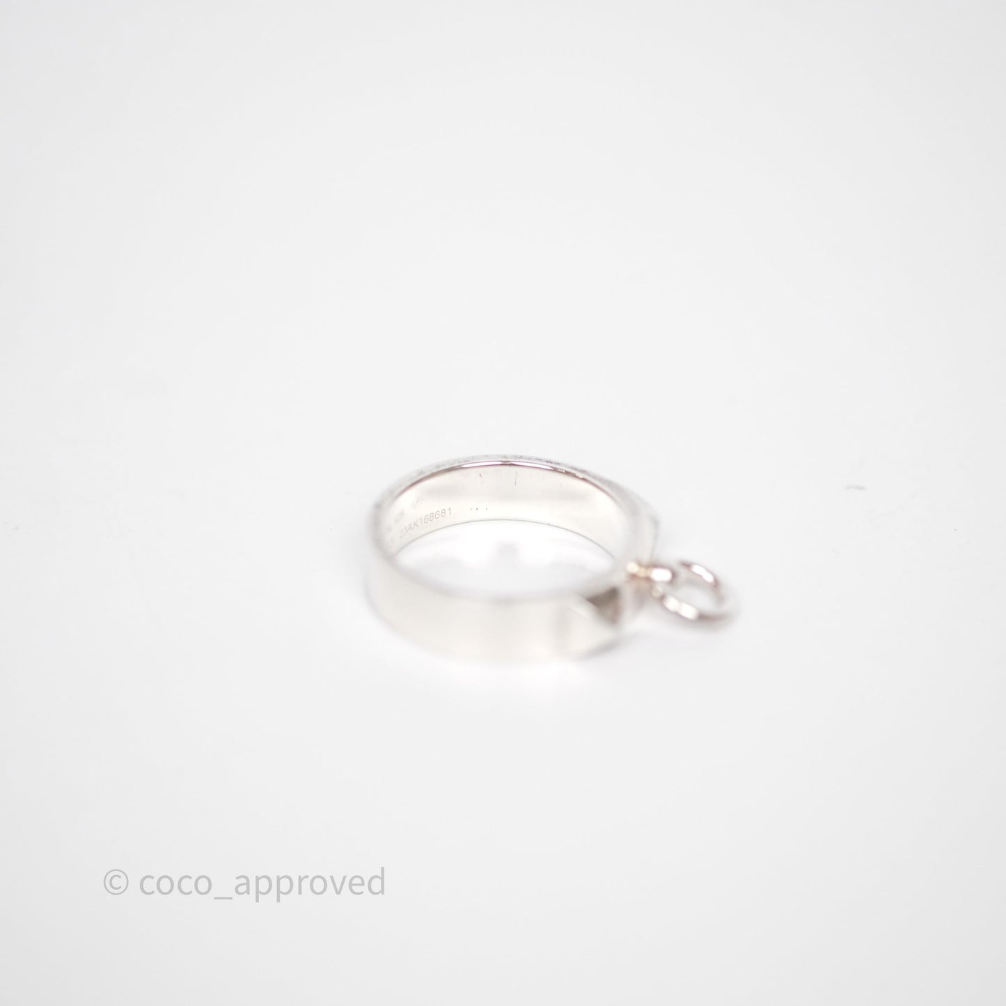 Hermes Collier de Chien Ring PM Sterling Silver Size 53