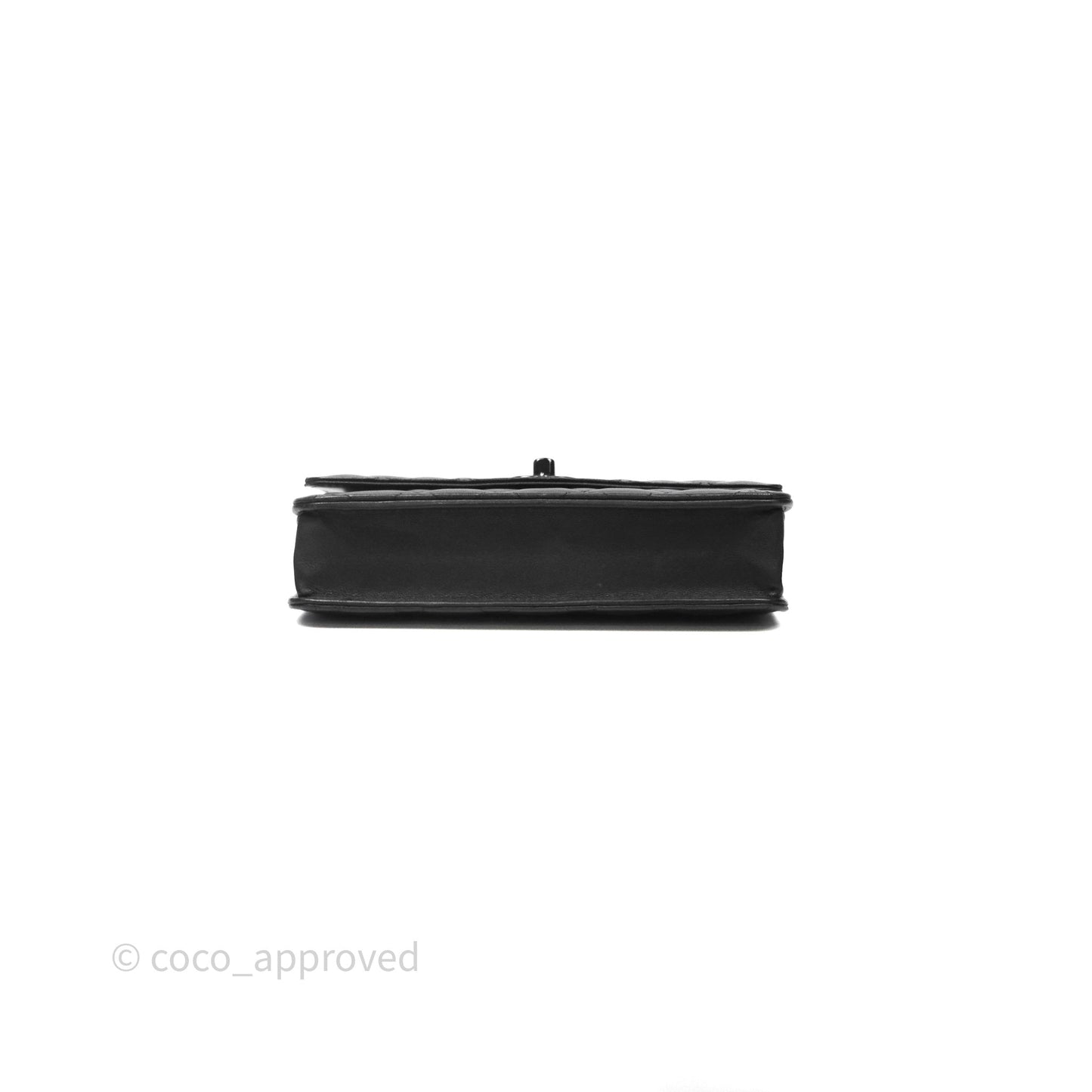 Chanel Quilted Trendy CC WOC Wallet On Chain So Black Lambskin