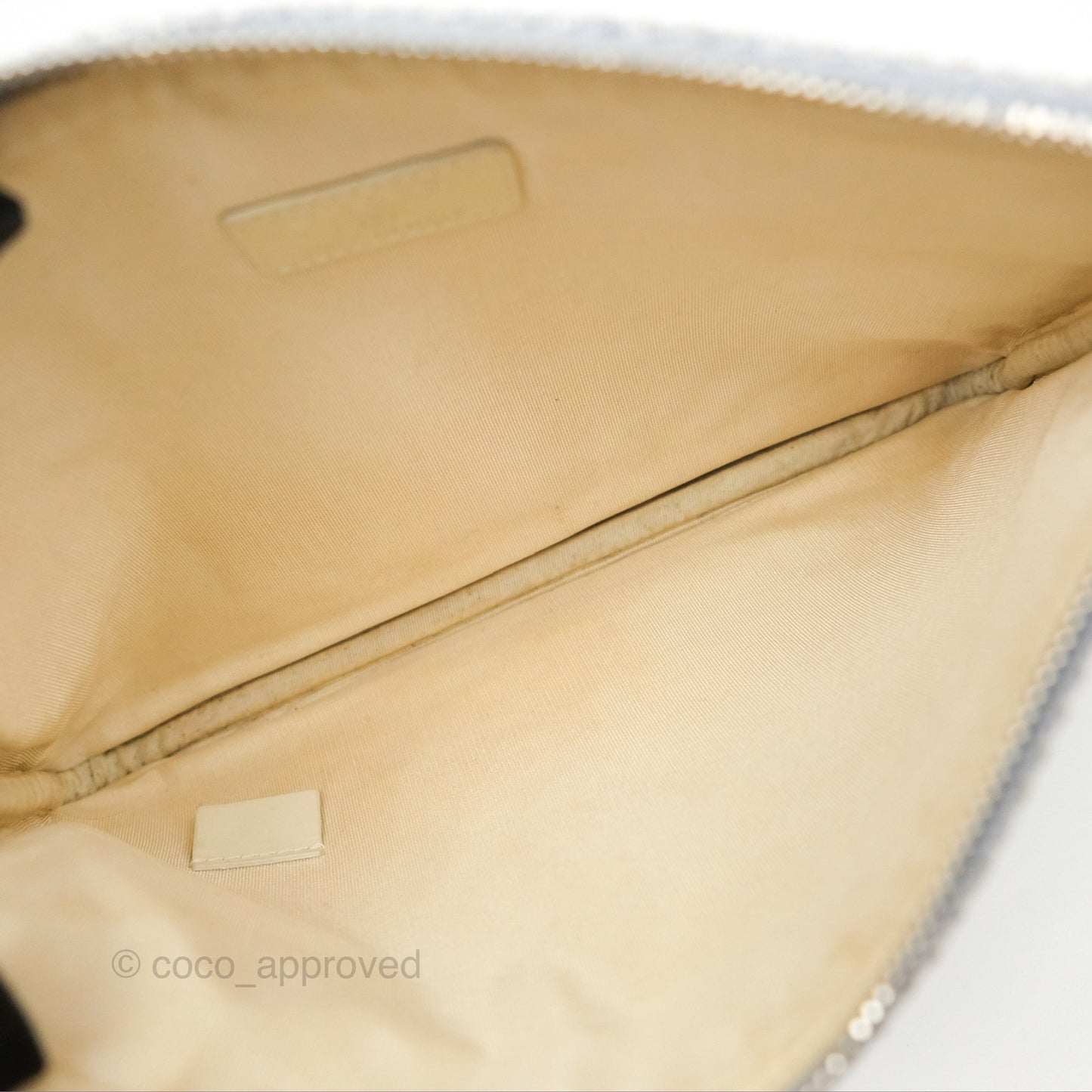 Chanel Deauville Clutch Light Blue Raffia