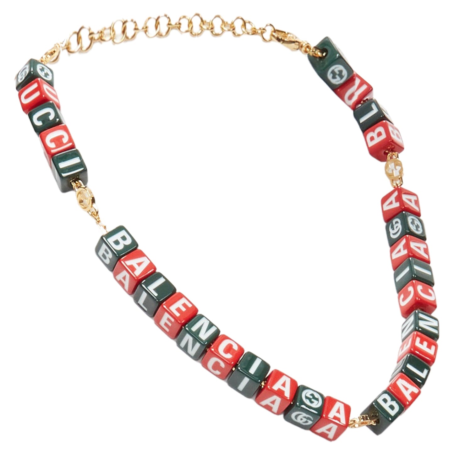 Gucci Luxury Balenciaga Hacker Project Symbols cubes short necklace