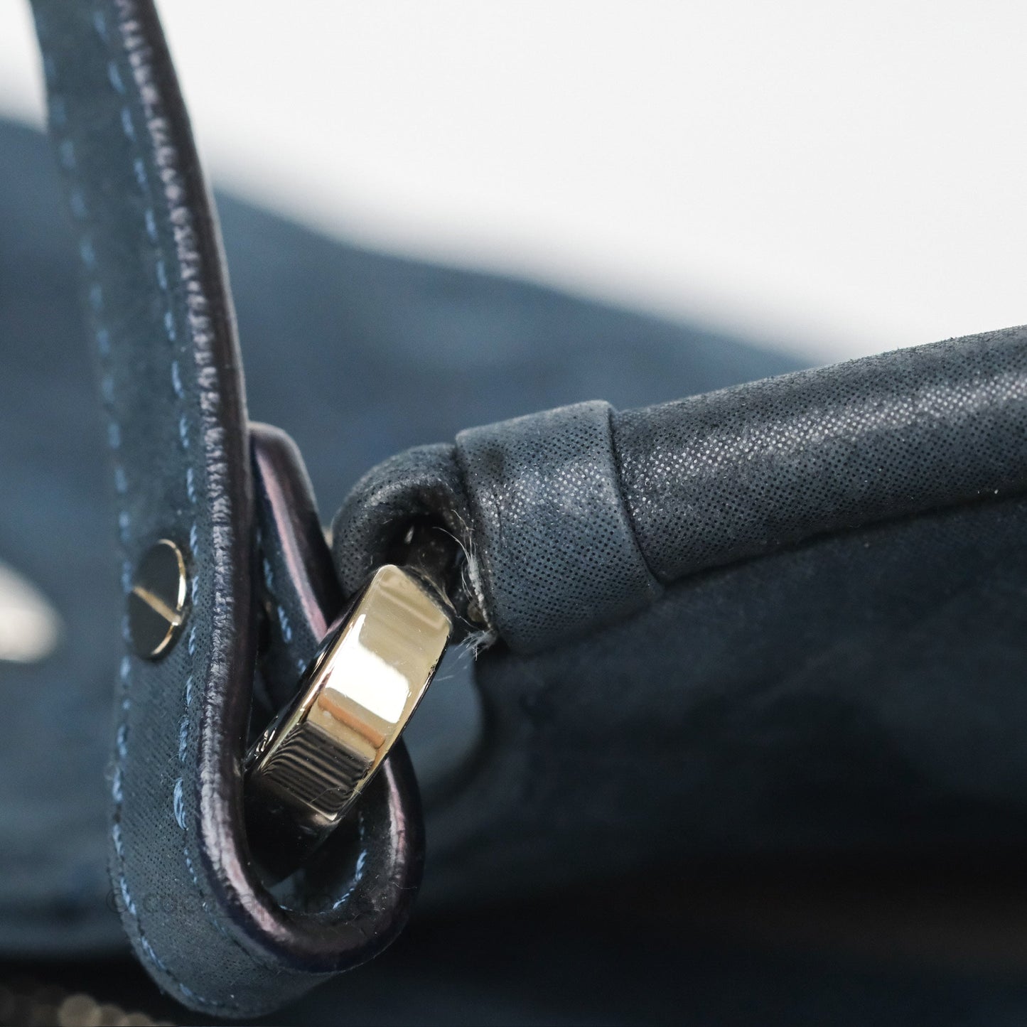 Chanel Small Sea Hit Tote Navy Iridescent Calfskin Silver Hardware