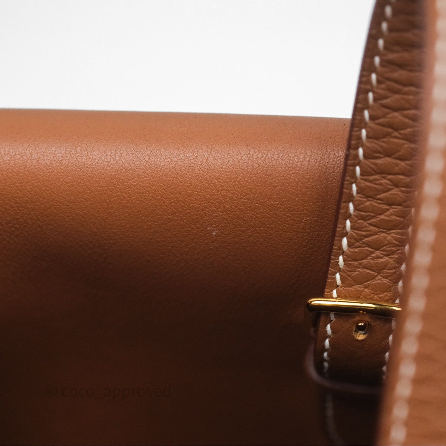 Hermès Halzan 25 Gold Clemence Gold Hardware