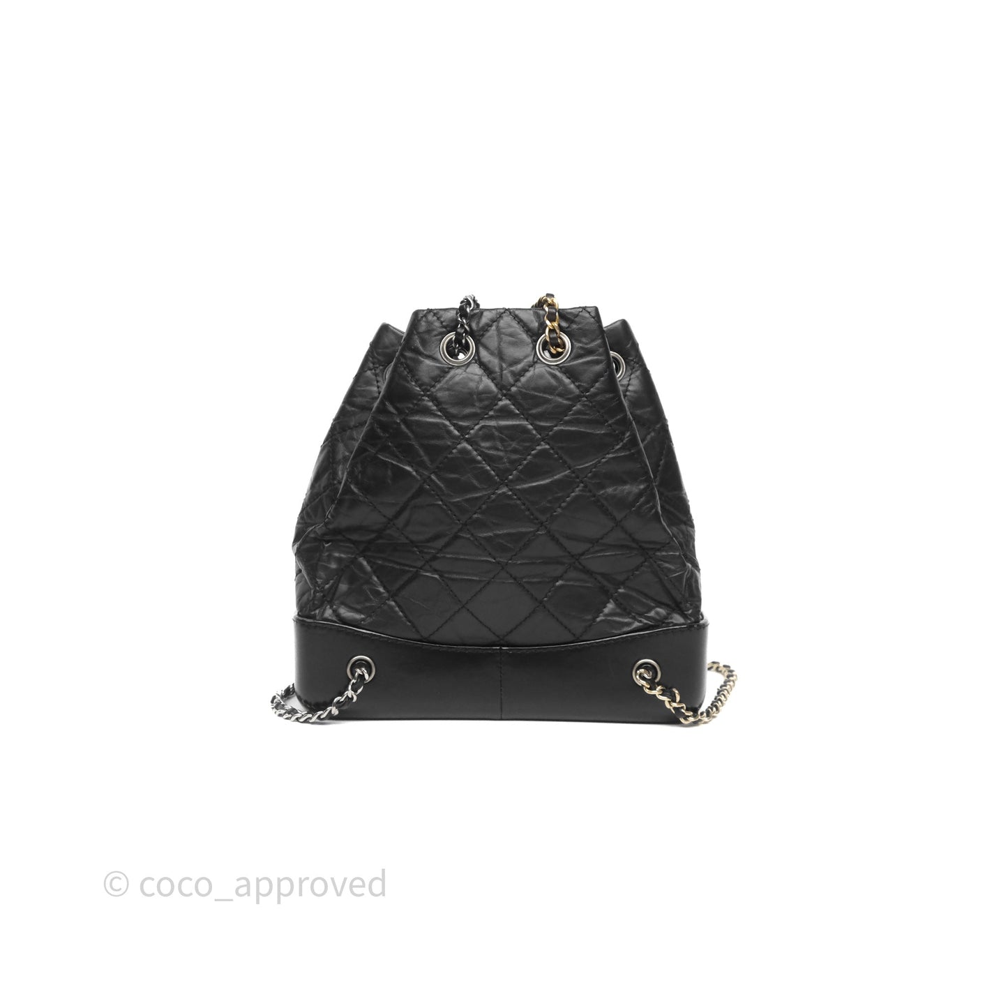 Chanel Small Gabrielle Backpack Black Aged Calfskin