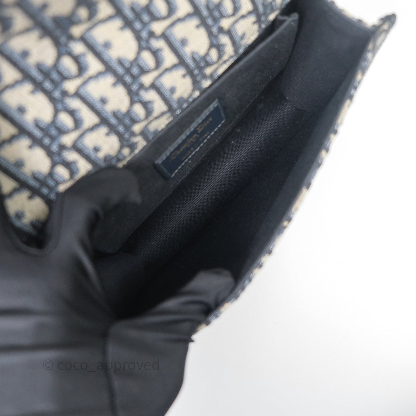 Christian Dior 30 Montaigne Bag Blue Dior Oblique Jacquard