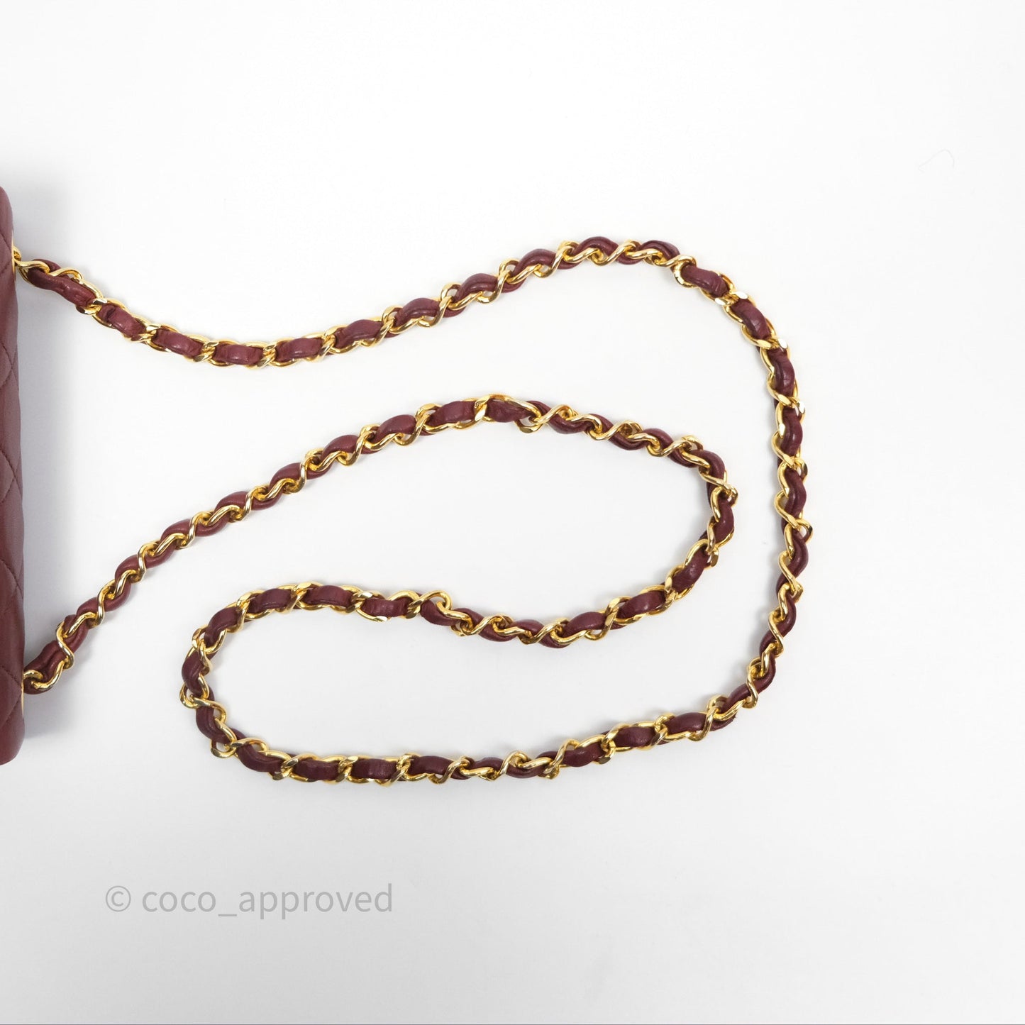 Chanel Vintage Mini Square Burgundy Lambskin 24K Gold Hardware