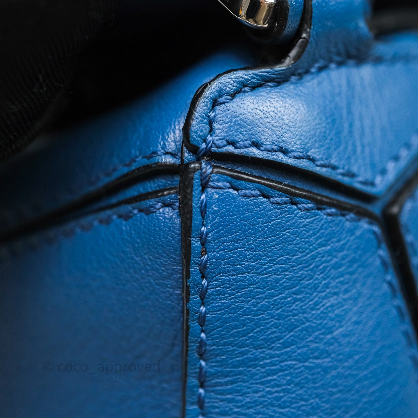 Loewe Mini Puzzle Bag Blue Calfskin