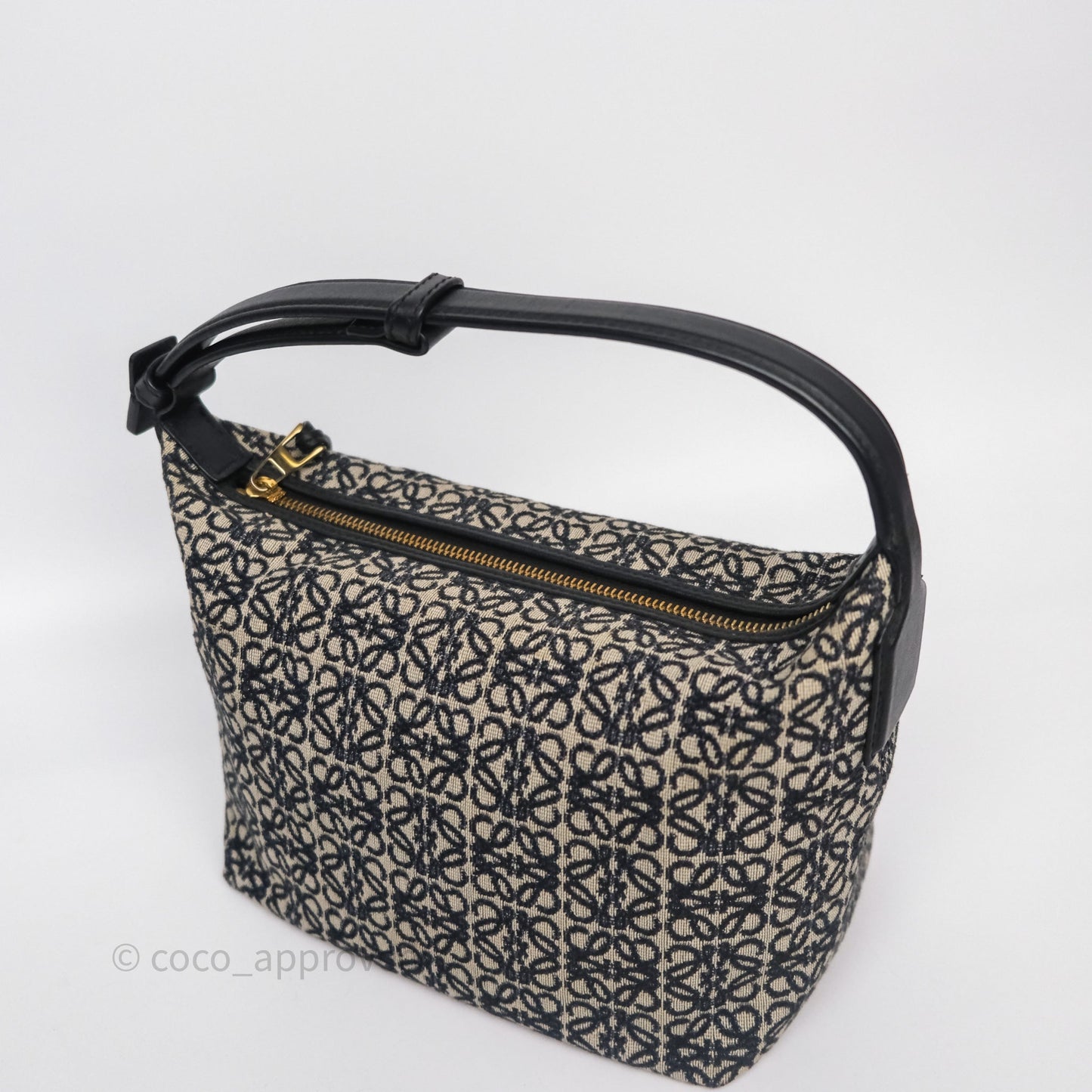 Loewe Small Cubi bag in Anagram Jacquard & Calfskin Navy/Black