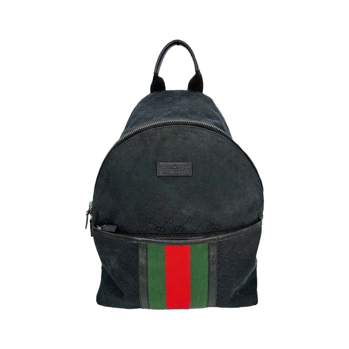 Luxury Gucci GG Monogram Web Medium Classic Backpack