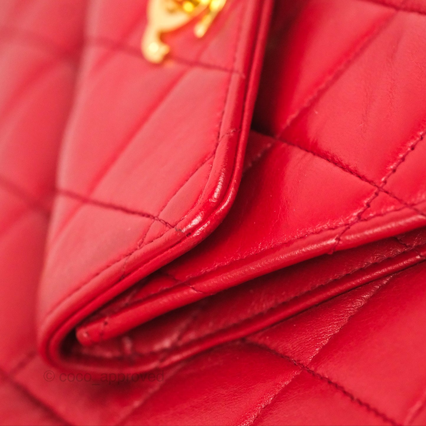 Chanel Vintage CC Duma Backpack Red Lambskin 24K Gold Hardware