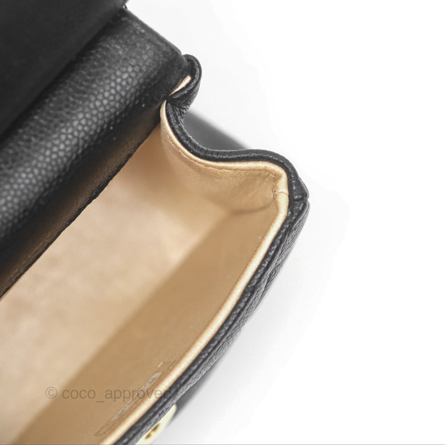 Chanel Clutch with Chain Black Caviar Gold Hardware 22K