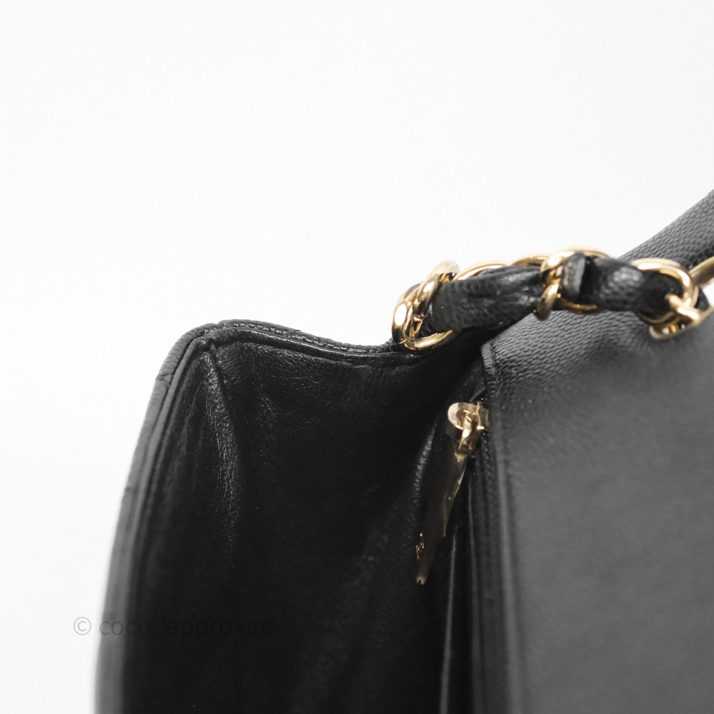 Chanel Mini Rectangular Quilted Black Caviar Gold Hardware