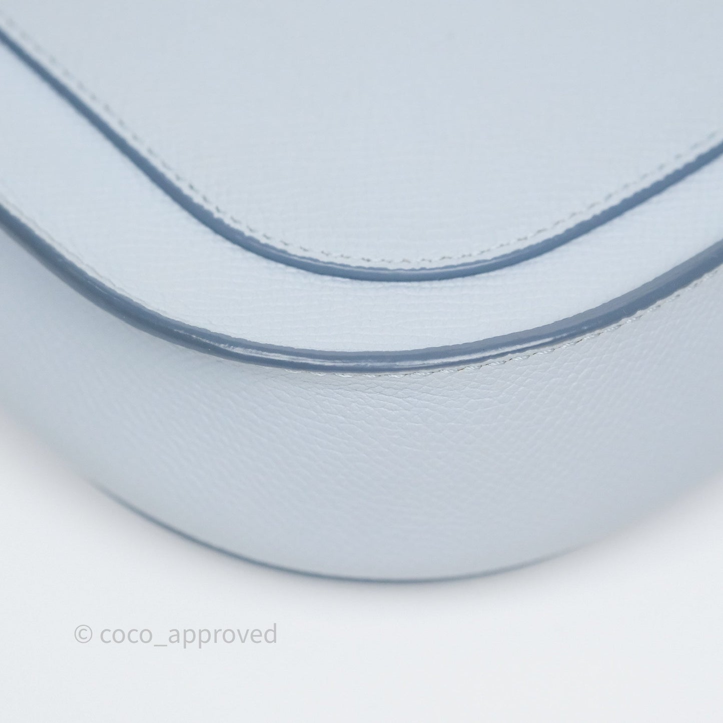 Celine Small Trotteur Crossbody Bag Light Blue Grained Calfskin
