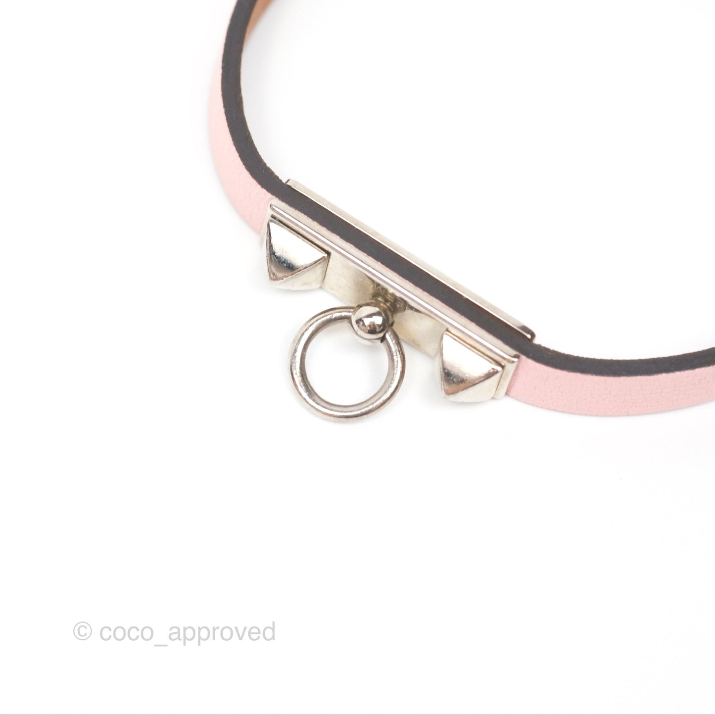 Hermès Rivale Mini Bracelet Rose Sakura Swift Palladium Hardware