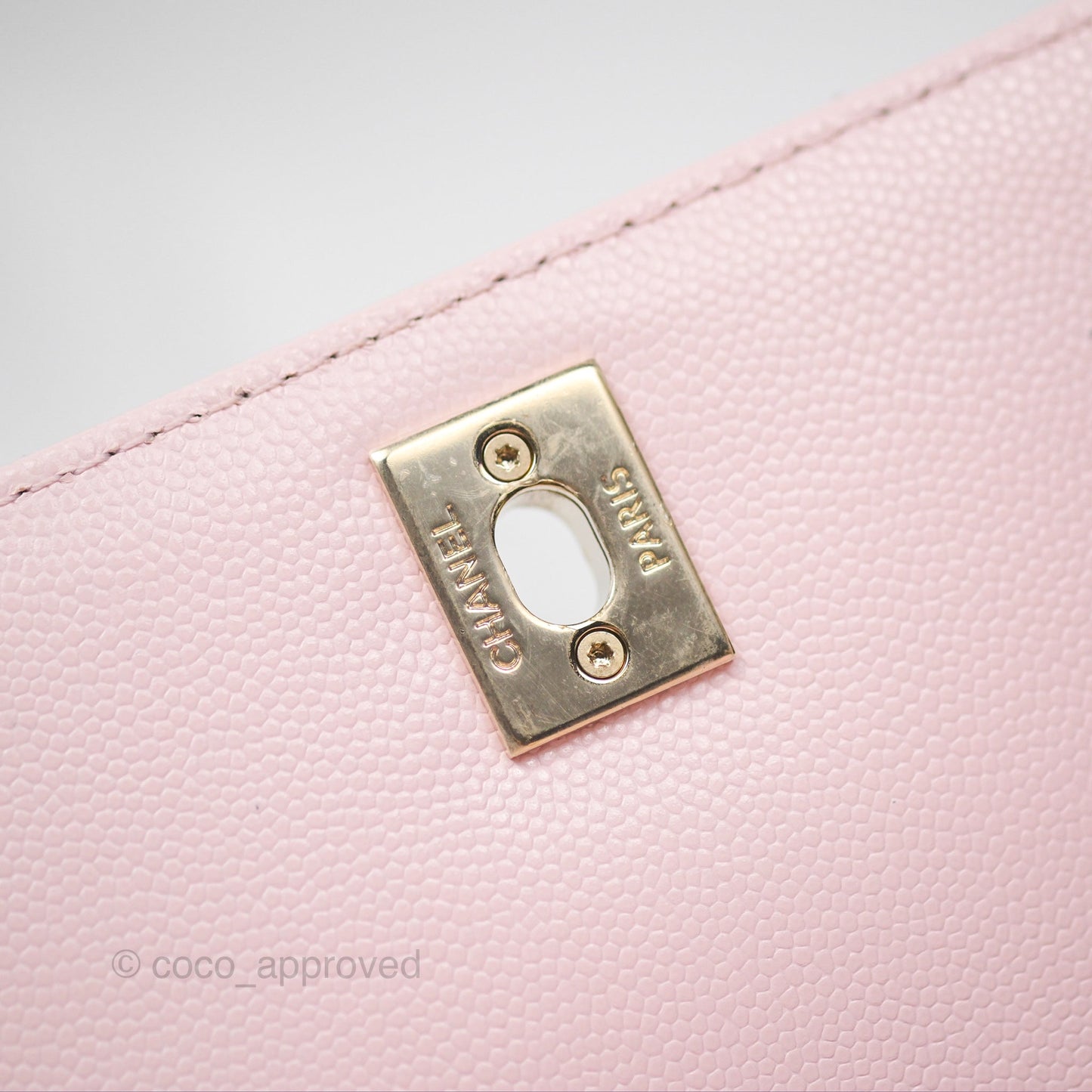 Chanel Small Coco Handle Light Pink Caviar Gold Hardware